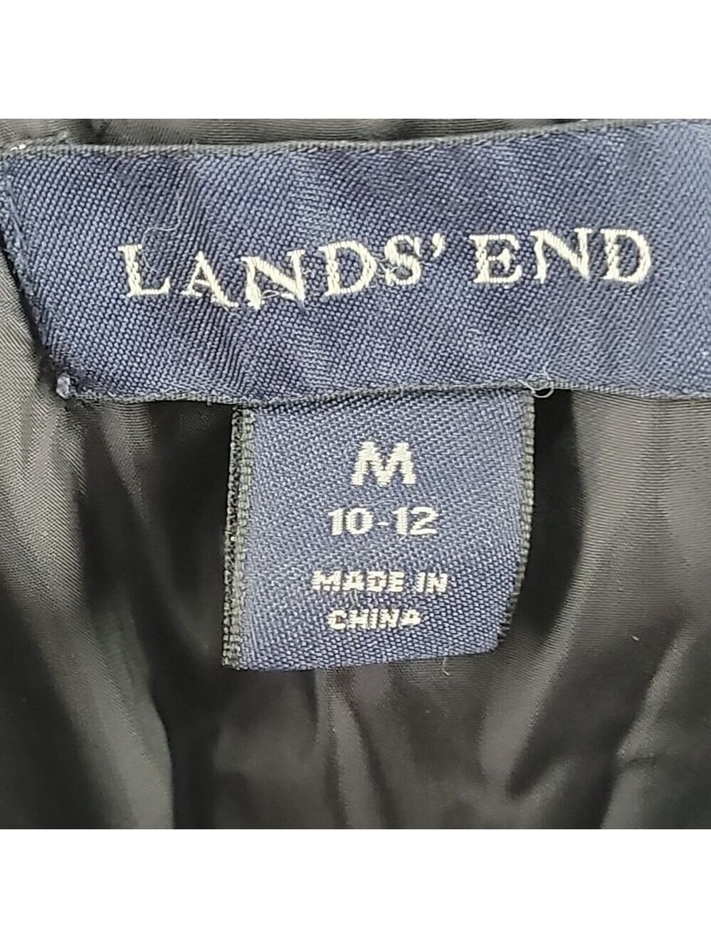 🧥 Lands’ End Women’s Goose Down Parka – Faux Fur Hood – Size M (10–12) - Picture 10 of 13